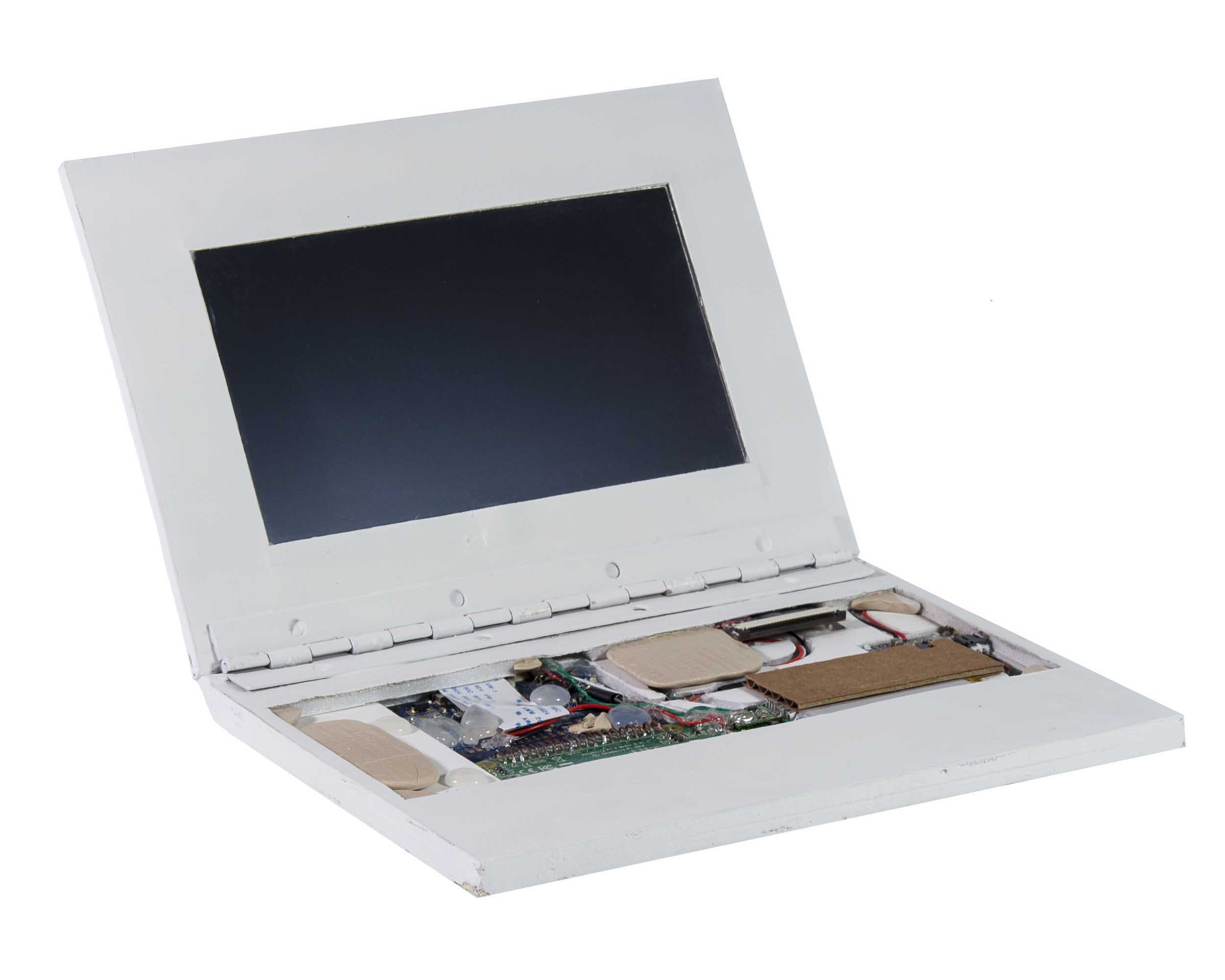 Raspberry Tart open with hardware visable